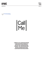 urmet domus Call Me 1083 Configuration Booklet