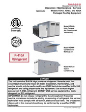 Reznor YDSA 120 Operation, Maintenance & Service Manual