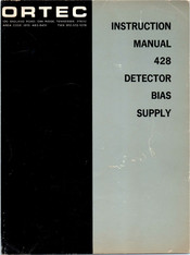 ORTEC 428 DETECTOR BIAS SUPPLY Instruction Manual
