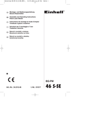 EINHELL 34.010.46 Assembly And Operating Instructions Manual