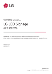 LG LSAP009-T1 Owner's Manual