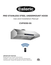Caloric CVP1030-SS Use And Installation  Manual