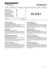 Bosch BLAUPUNKT CL 216.1 Installation Instructions