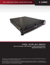 3xLogic VIGIL NVR-2U-96CH Quick Start Manual