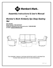 Member's Mark Kimberly FRS10387SAST Assembly Instructions & User Manual