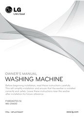 LG WD-20600 Owner's Manual