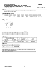 Murata GJM0225C1E9R8CB01 Series Reference Sheet