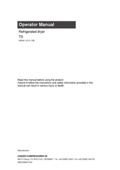 KAESER KOMPRESSOREN TD 67 Operator's Manual