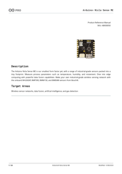 Arduino Nicla Sense ME Product Reference Manual