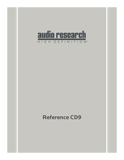 Audio Research Reference CD9 Manual