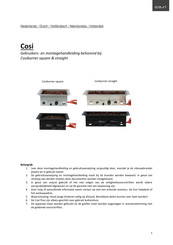 Cosi Cosiburner straight User And Installation Instructions Manual