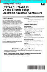 Honeywell Home Aquastat L7248C Installation Instructions Manual