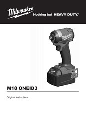 Milwaukee M18ONEID3-0X Original Instructions Manual