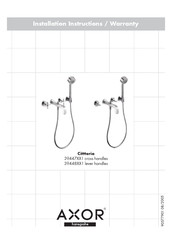 Hans Grohe Axor Cittterio 39448 1 Series Installation Instructions / Warranty
