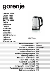 Gorenje K17BKS Instruction Manual