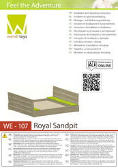 wendi toys Royal Sandpit WE-107 Installation And Operating Instructions Manual