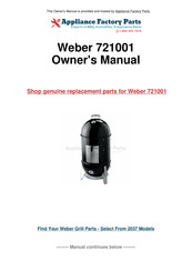 Weber 721001 Owner's Manual
