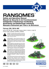 Textron RANSOMES Fairway 305 Safety And Operation Manual