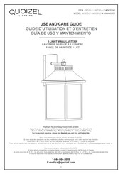 Quoizel LWS4455C1 Use And Care Manual