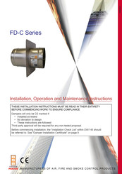 Maico BSB FD-C Series Installation, Operation And Maintenance Instructions