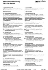 Siedle novotechnik TM1 Series User Manual