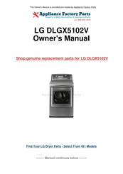 LG DLGX5102V User's Manual & Installation Instructions