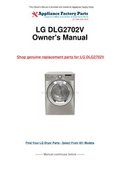 LG DLG2702V User's Manual & Installation Instructions