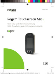 Sonova Roger Touchscreen Mic Quick Setup Manual