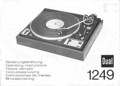 Dual 1249 Operating Instructions Manual