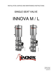 INOXPA INNOVA M Installation, Service And Maintenance Instructions