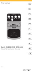 Behringer BASS OVERDRIVE BOD400 User Manual