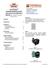 Thermal Solutions Eco-Propel 107068-01 Instruction And Operation Manual