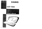 Casio CSF-7950 Owner's Manual