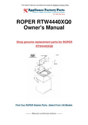 Whirlpool ROPER RTW4440XQ0 User Instructions