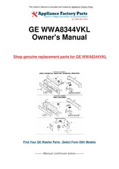 GE WWA8344VKL Use And Care Manual