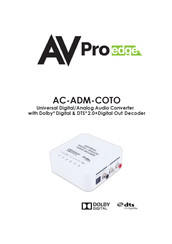 AVProEdge AC-ADM-COTO Manual