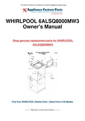 Whirlpool 6ALSQ8000MW3 User Instructions