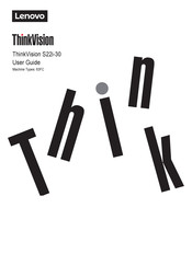 Lenovo ThinkVision S22i-30 User Manual