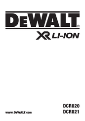 Dewalt DCR021 Original Instructions Manual