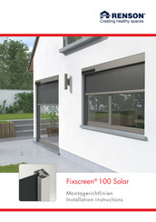 Renson Fixscreen 100 Solar Installation Instructions Manual