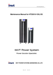 INVT HT33010-15XL Maintenance Manual