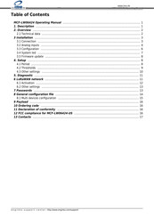 IME MCF-LW06424D Operating Manual