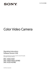 Sony SRG-X402 Operating Instructions Manual