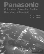 Panasonic PT-61SX60 Operating Instructions Manual