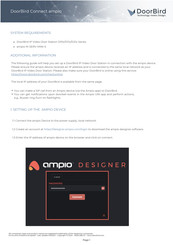 DoorBird Connect ampio Manual
