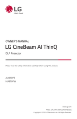 LG CineBeam AI ThinQ HU810PW.AUS Owner's Manual