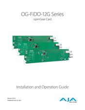 AJA OG-FIDO-R-12G-S Installation And Operation Manual