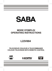Saba L22V884 Operating Instructions Manual