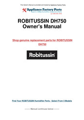 Robitussin DH-750 Owner's Manual
