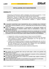 Reer LAD5 Installation - Use - Maintenance